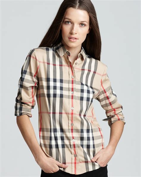 womens burberry style top|female Burberry shirts on sale.